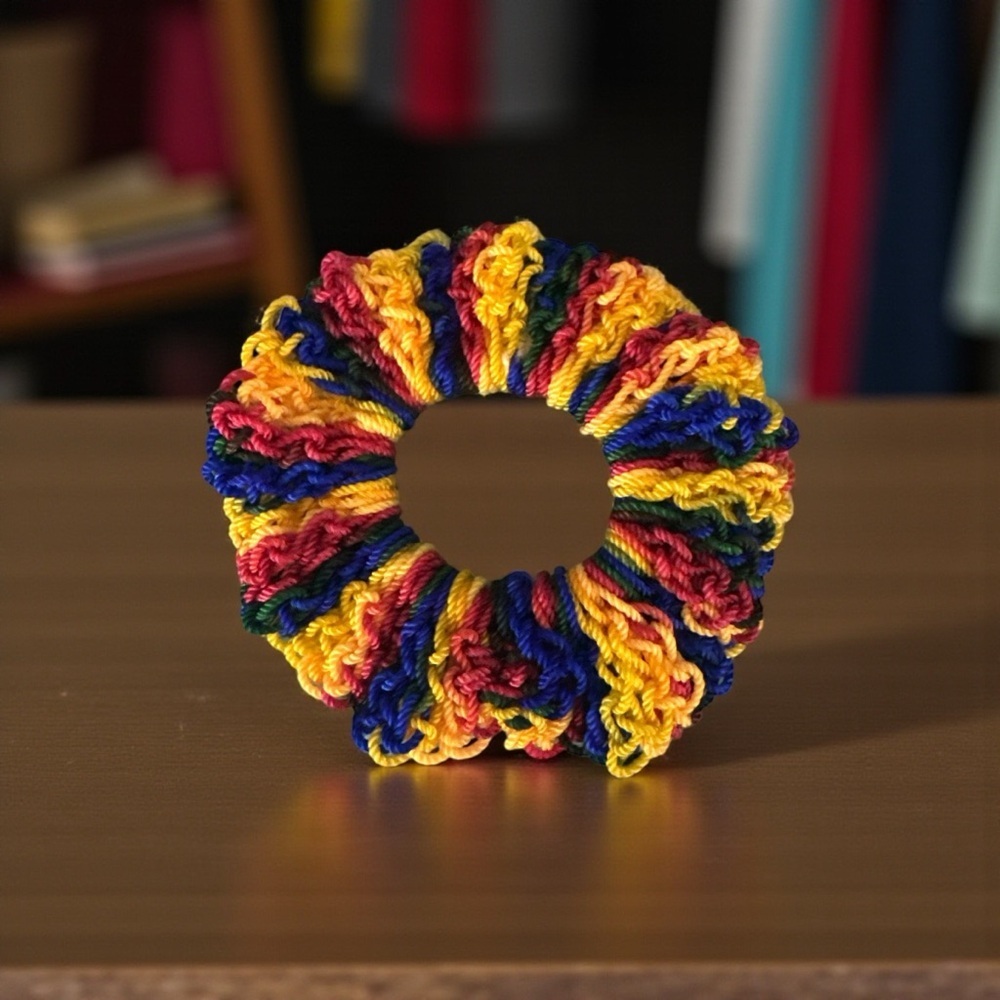 Colorful Multicolor Hair Scrunchie - Picture 5 of 5